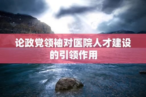 论政党领袖对医院人才建设的引领作用