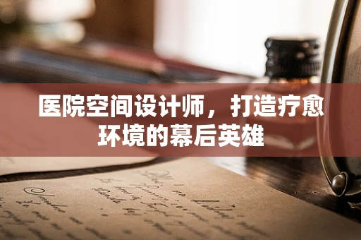 医院空间设计师，打造疗愈环境的幕后英雄