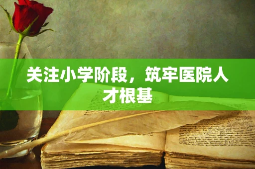 关注小学阶段，筑牢医院人才根基