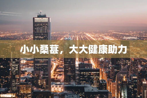小小桑葚，大大健康助力