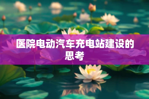 医院电动汽车充电站建设的思考