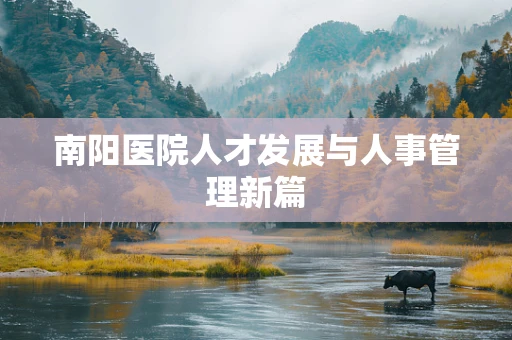 南阳医院人才发展与人事管理新篇