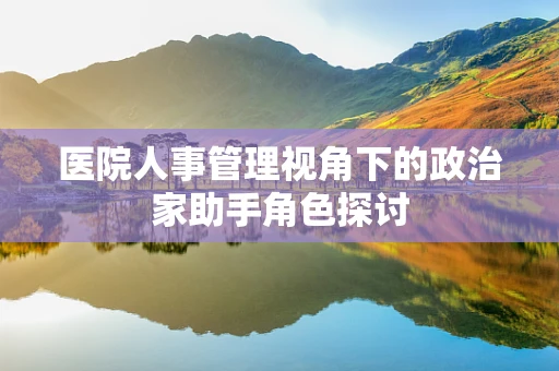 医院人事管理视角下的政治家助手角色探讨