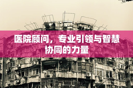 医院顾问，专业引领与智慧协同的力量
